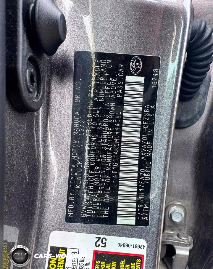 2021 Toyota Camry Se VIN:4T1G11AK0MU444085 - 10