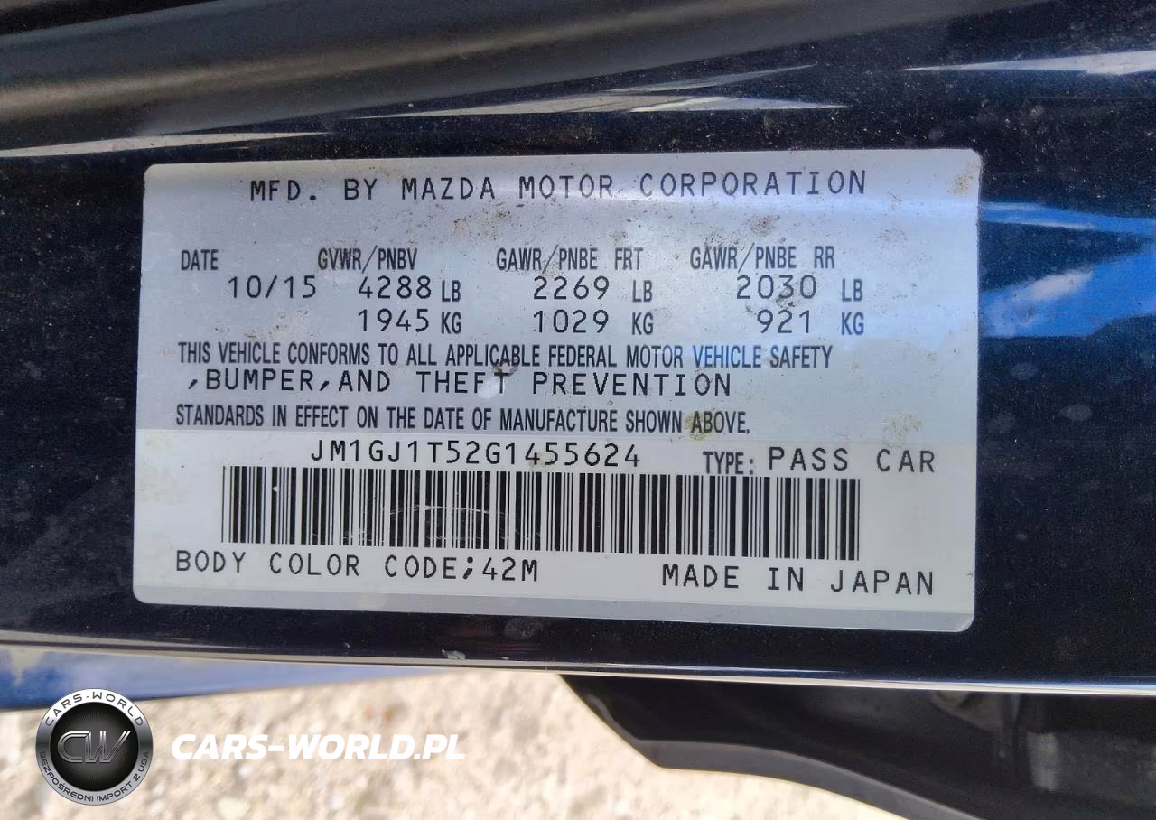 2016 Mazda 6 Touring VIN:JM1GJ1T52G1455624 - 12