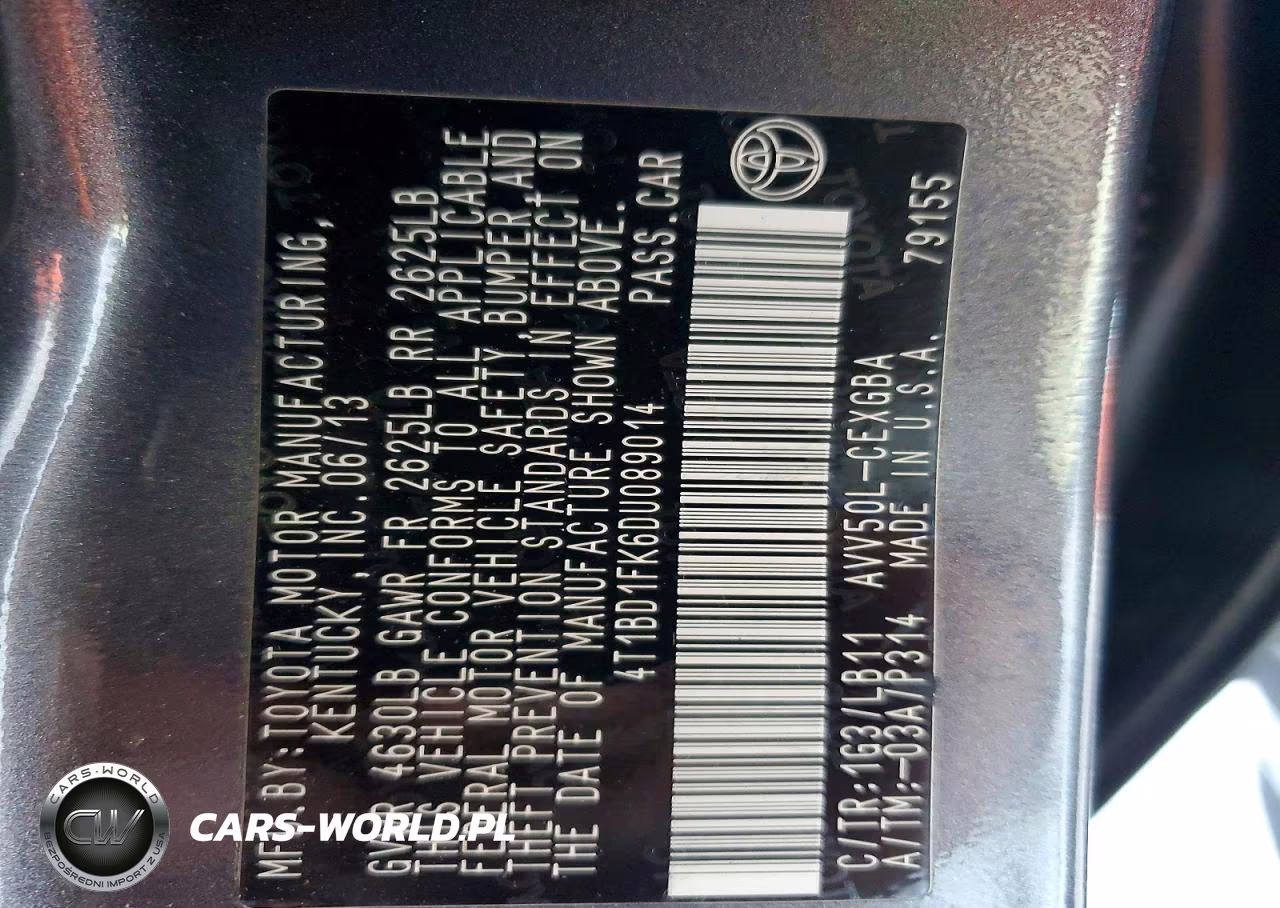 2013 Toyota Camry Hybrid Xle VIN:4T1BD1FK6DU089014 - 12