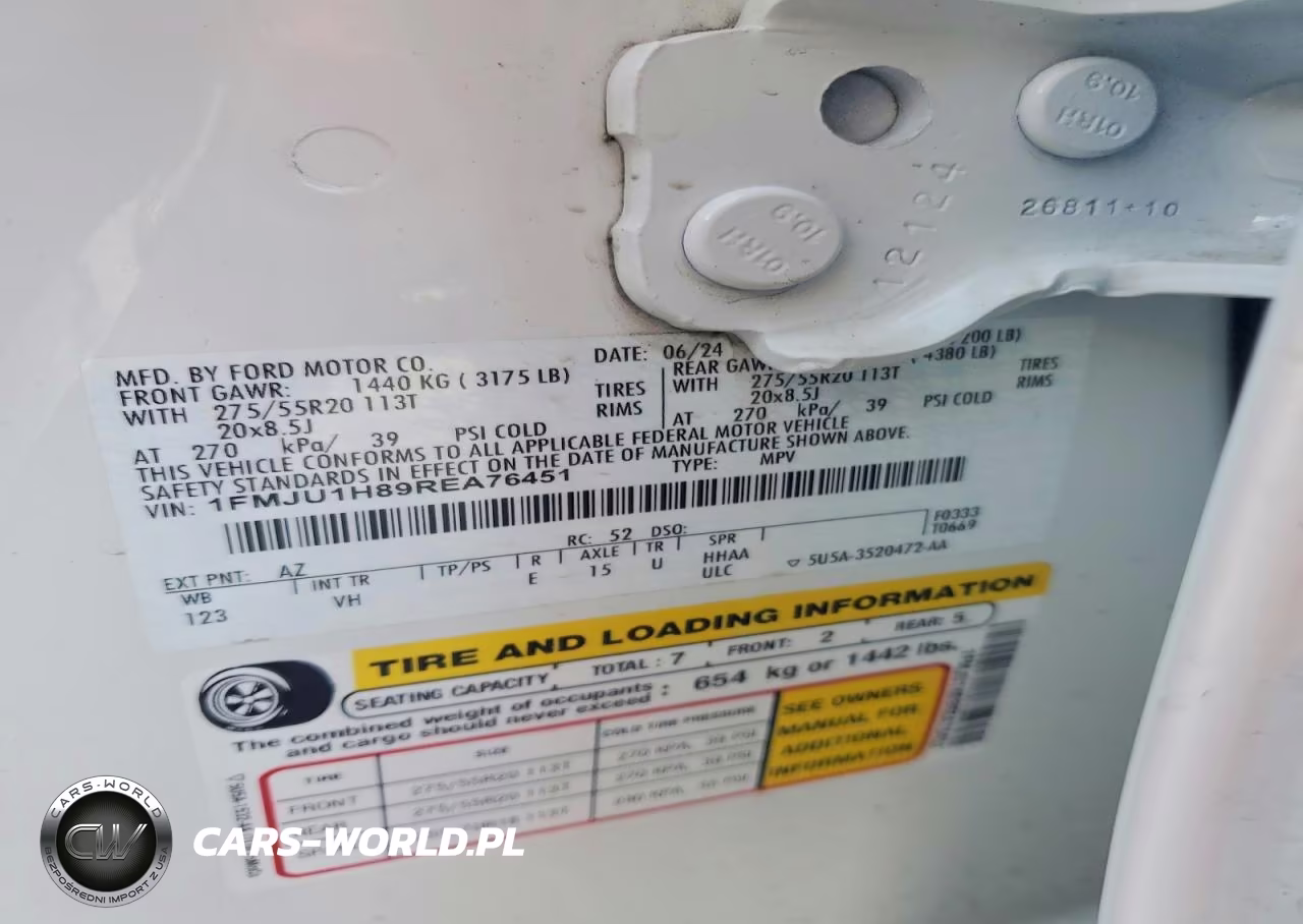 2024 Ford Expedition Xlt VIN:1FMJU1H89REA76451 - 14