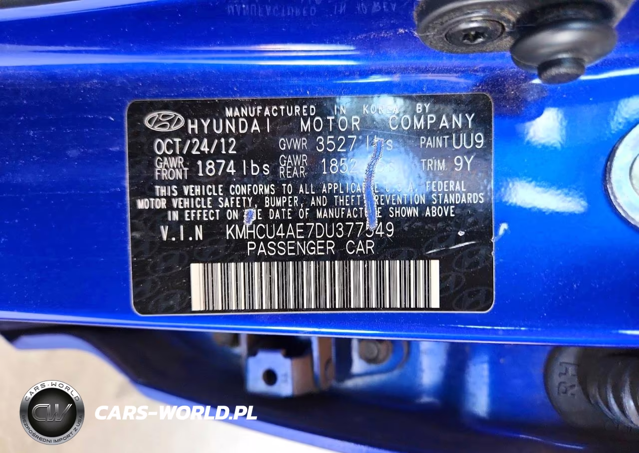 2013 Hyundai Accent Gls VIN:KMHCU4AE7DU377549 - 12