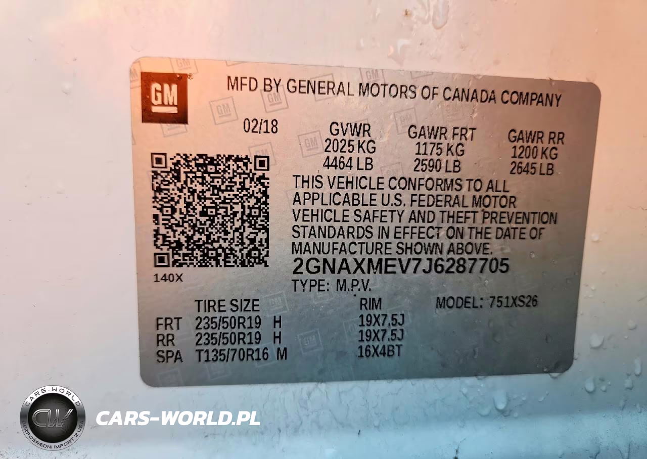 2018 Chevrolet Equinox Premier VIN:2GNAXMEV7J6287705 - 13