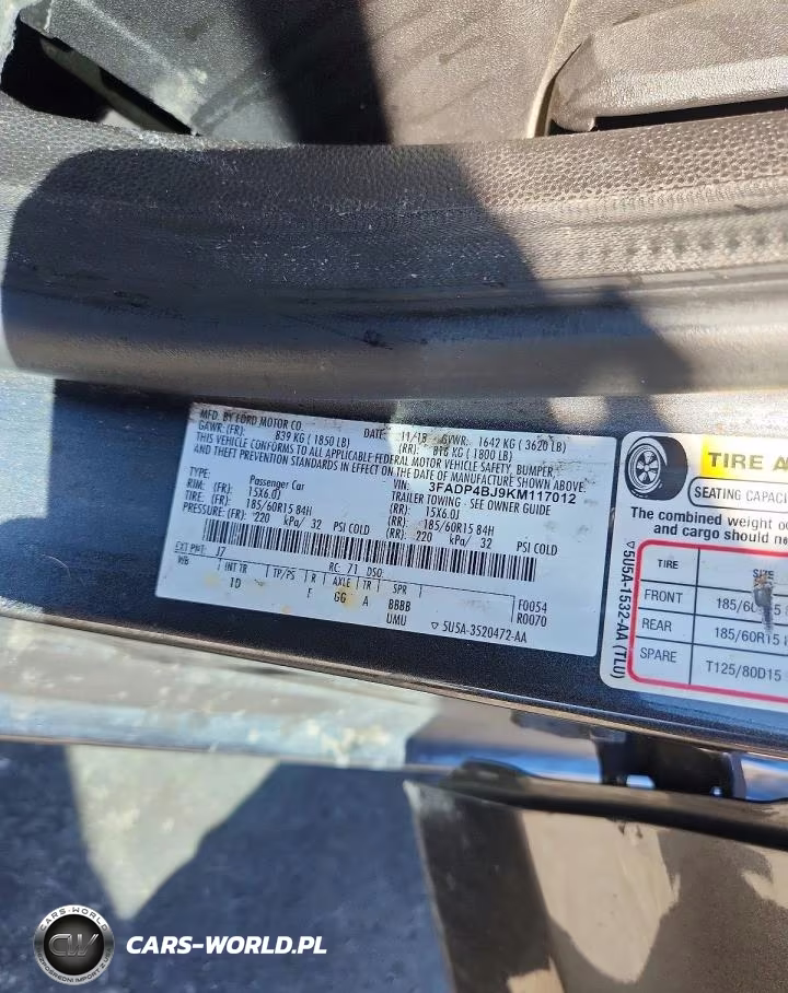 2019 Ford Fiesta Se VIN:3FADP4BJ9KM117012 - 12