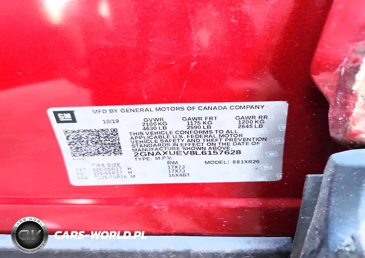 2020 Chevrolet Equinox Lt VIN:2GNAXUEV8L6157628 - 13