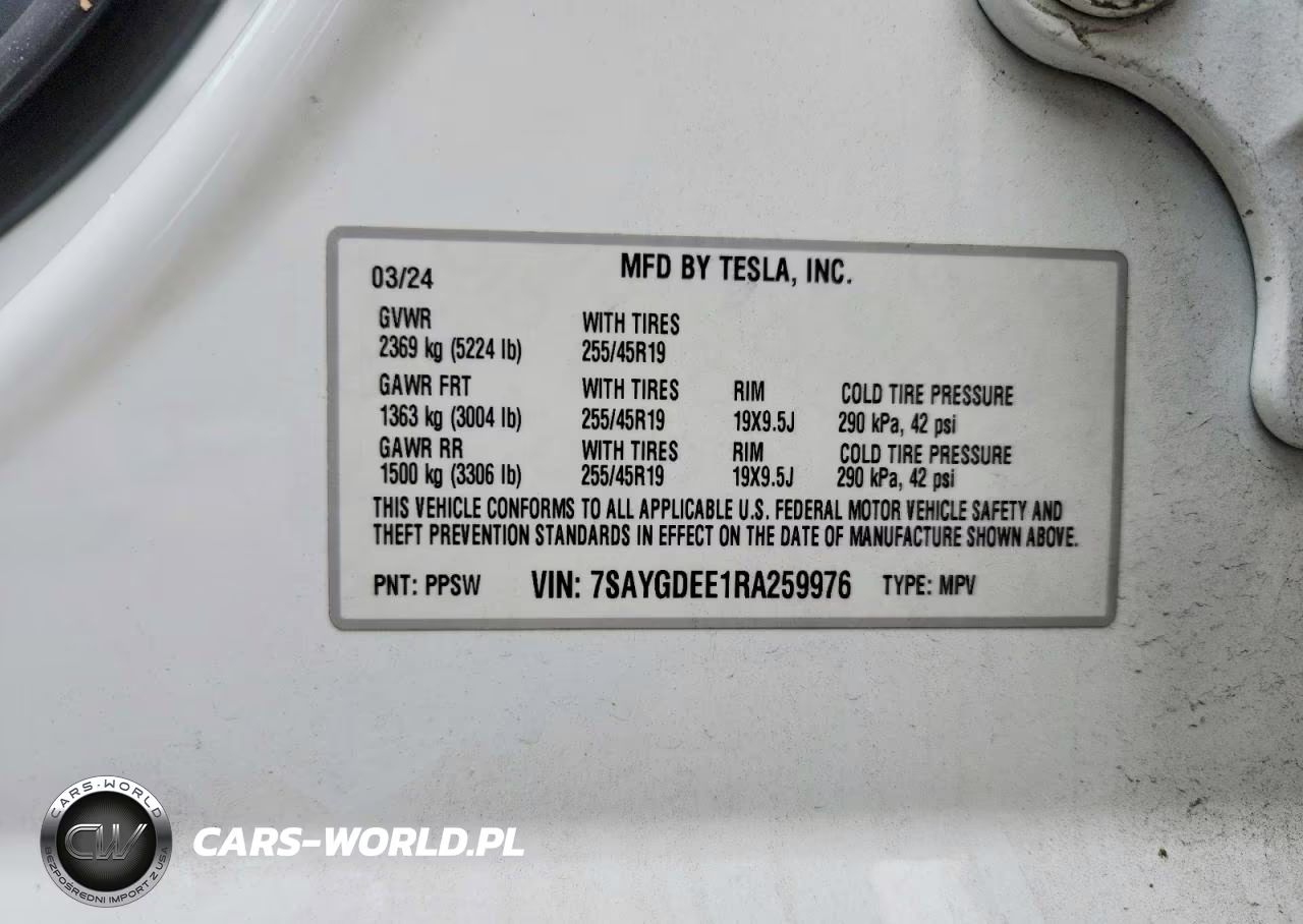 2024 Tesla Model Y VIN:7SAYGDEE1RA259976 - 13