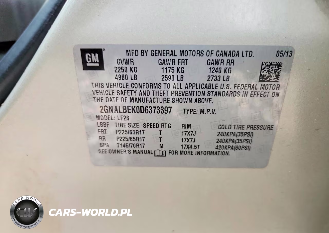 2013 Chevrolet Equinox Ls VIN:2GNALBEK0D6373397 - 12