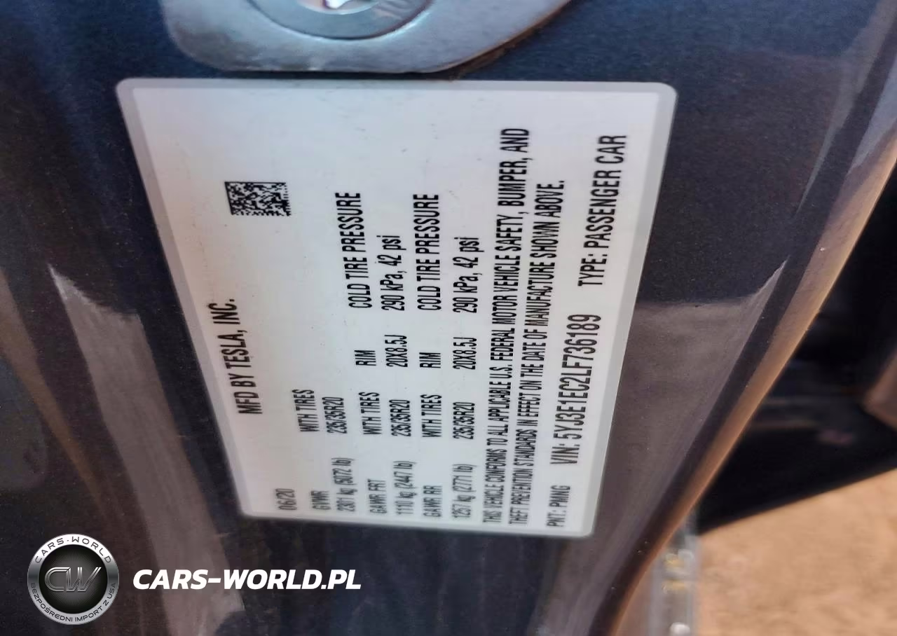 2020 Tesla Model 3 VIN:5YJ3E1EC2LF736189 - 12