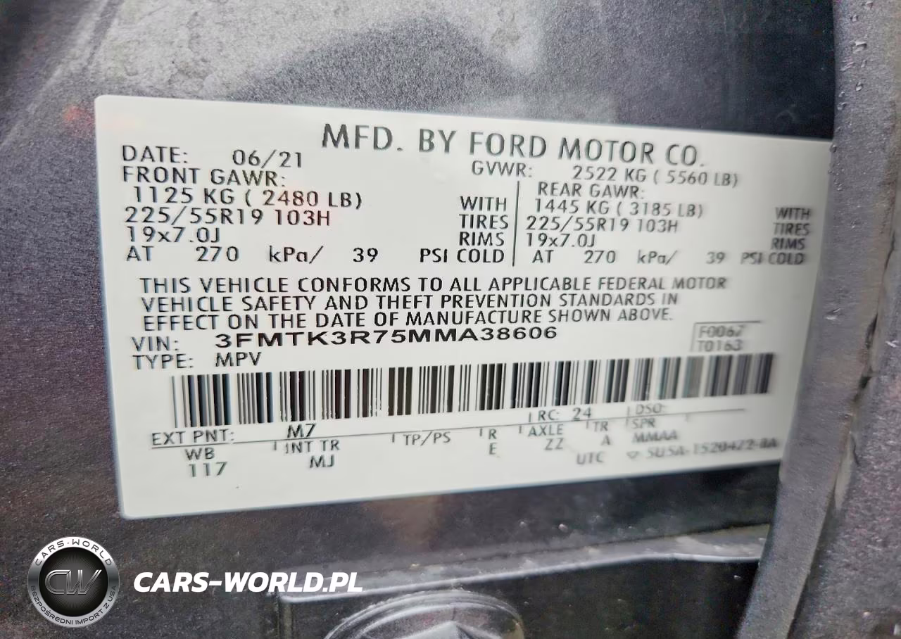 2021 Ford Mustang Mach-E Premium VIN:3FMTK3R75MMA38606 - 12