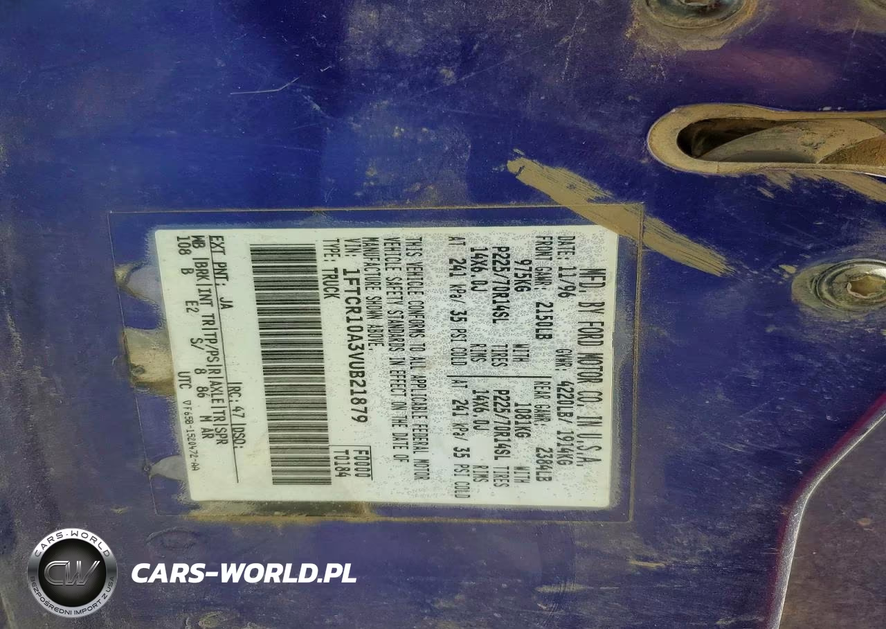 1997 Ford Ranger VIN:1FTCR10A3VUB21879 - 12