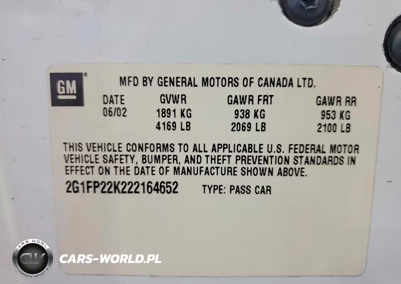 2002 Chevrolet Camaro VIN:2G1FP22K222164652 - 12