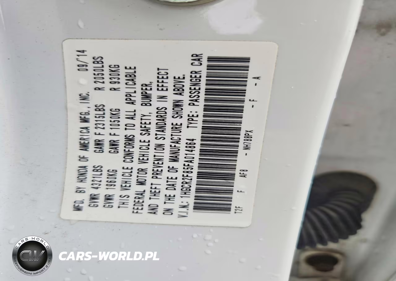 2015 Honda Accord Exl VIN:1HGCR2F85FA014864 - 12