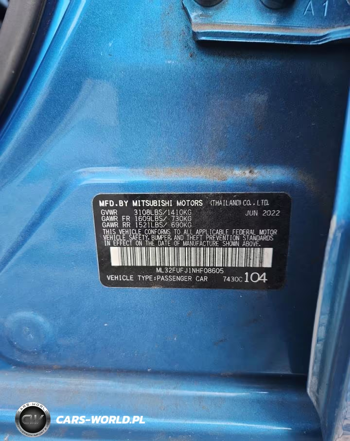 2022 Mitsubishi Mirage G4 Es VIN:ML32FUFJ1NHF08605 - 12