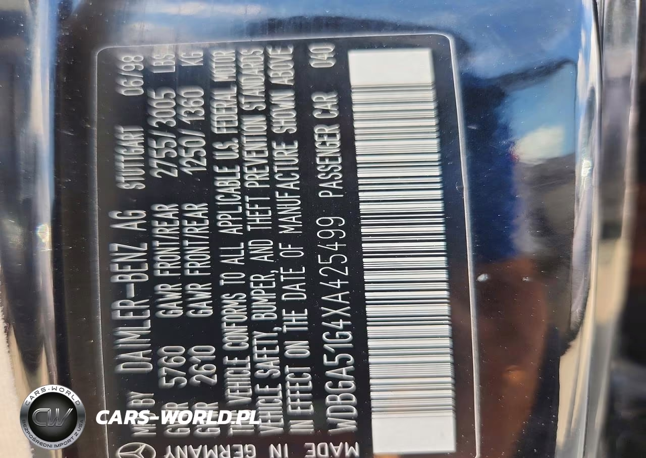 1999 Mercedes-Benz S 500 VIN:WDBGA51G4XA425499 - 12
