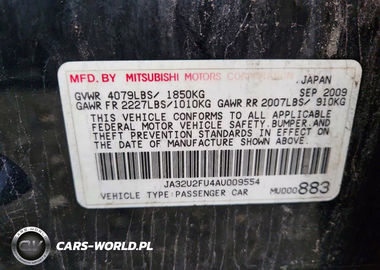 2010 Mitsubishi Lancer Es-Es Sport VIN:JA32U2FU4AU009554 - 12