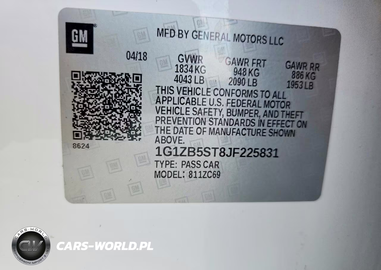 2018 Chevrolet Malibu Ls VIN:1G1ZB5ST8JF225831 - 12