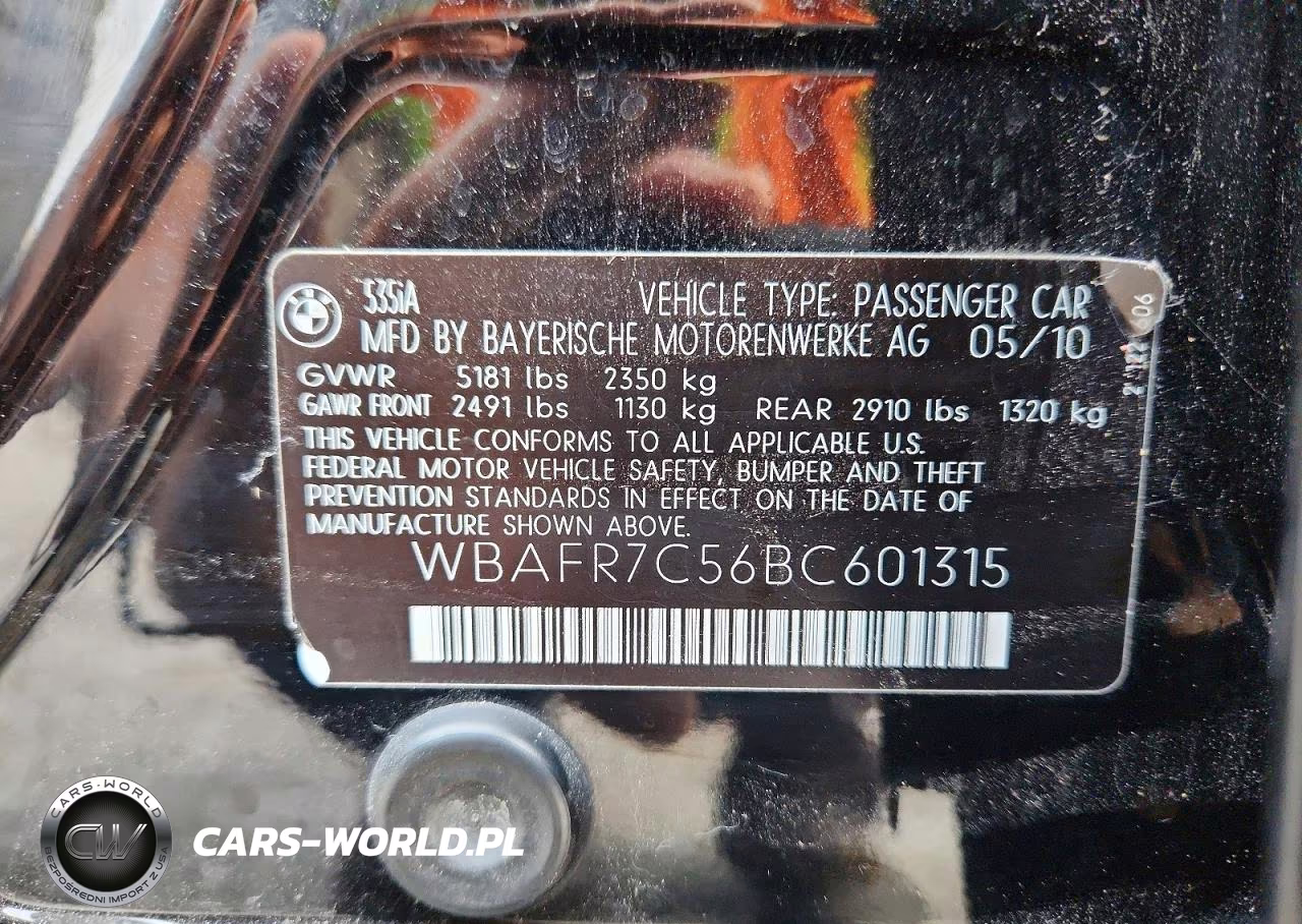 2011 BMW 535 I VIN:WBAFR7C56BC601315 - 12