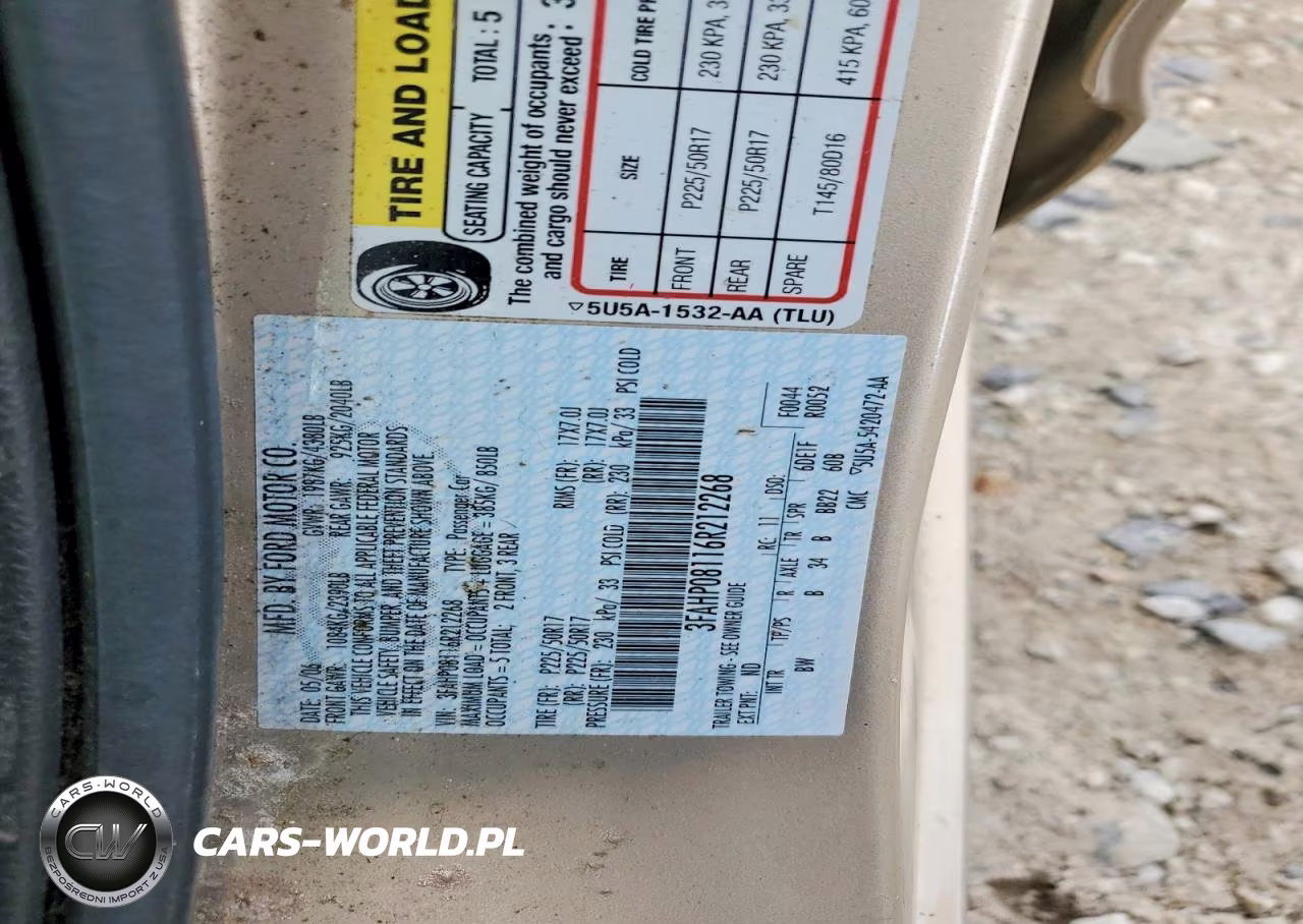 2006 Ford Fusion Sel VIN:3FAHP08116R212268 - 12