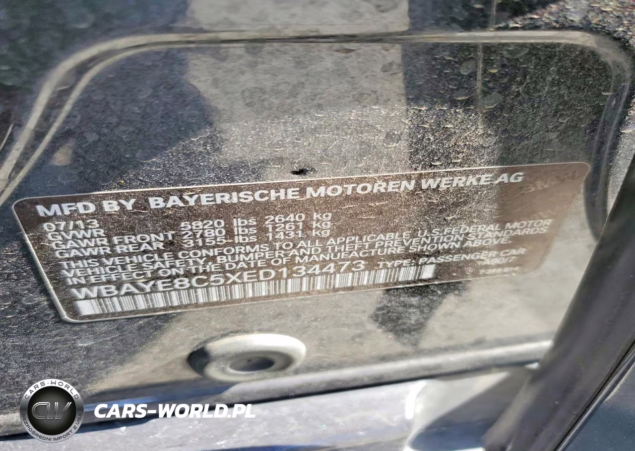 2014 BMW 750 Li VIN:WBAYE8C5XED134473 - 12