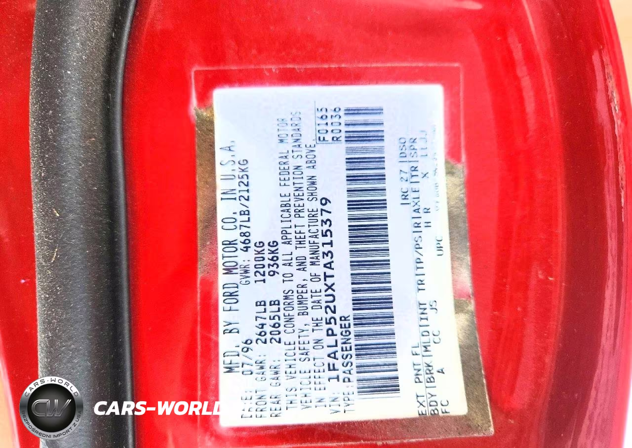 1996 Ford Taurus Gl VIN:1FALP52UXTA315379 - 12