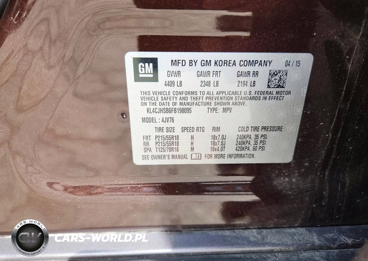 2015 Buick Encore Premium VIN:KL4CJHSB6FB198095 - 13