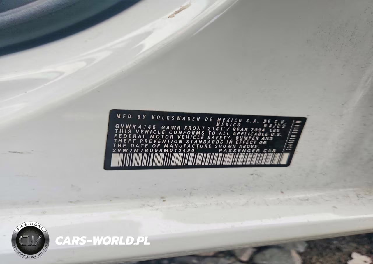 2024 Volkswagen Jetta Se VIN:3VW7M7BU9RM012490 - 12