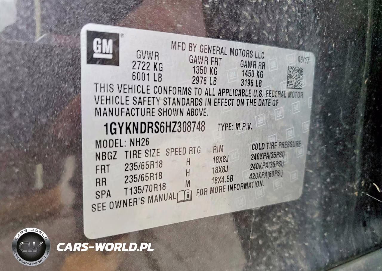2017 Cadillac Xt5 Luxury VIN:1GYKNDRS6HZ308748 - 13