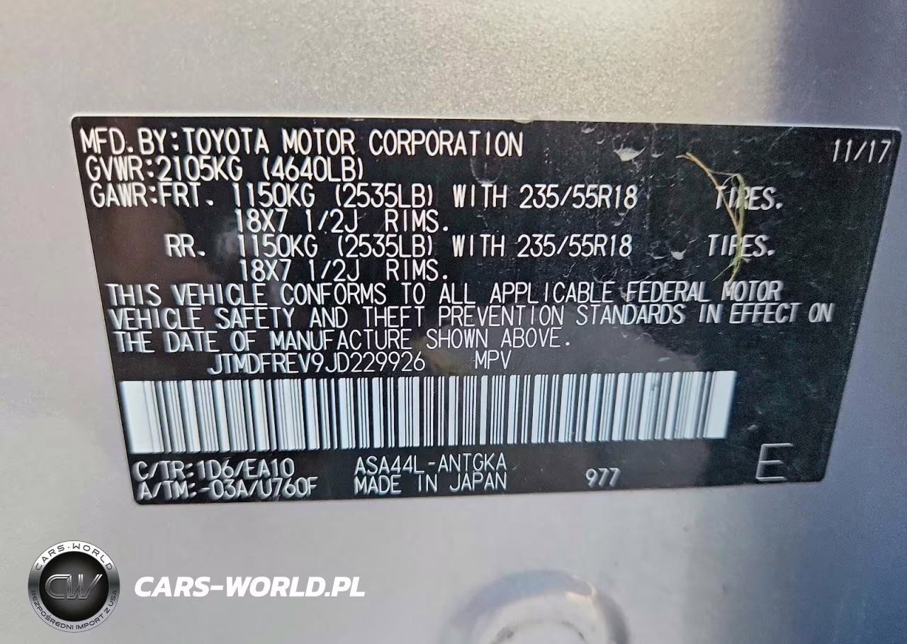 2018 Toyota Rav4 Limited VIN:JTMDFREV9JD229926 - 12