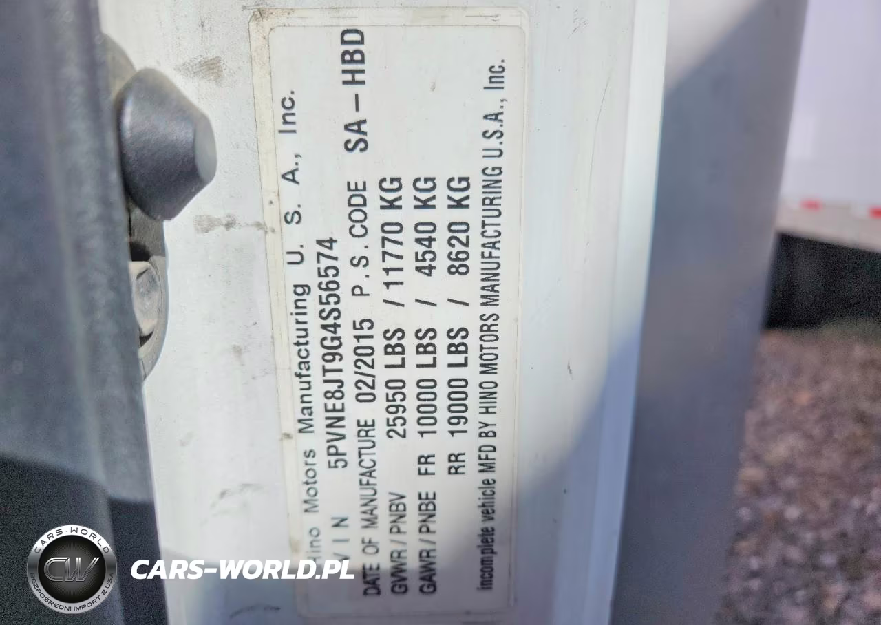 2016 Hino 258-268 Box Truck VIN:5PVNE8JT9G4S56574 - 13