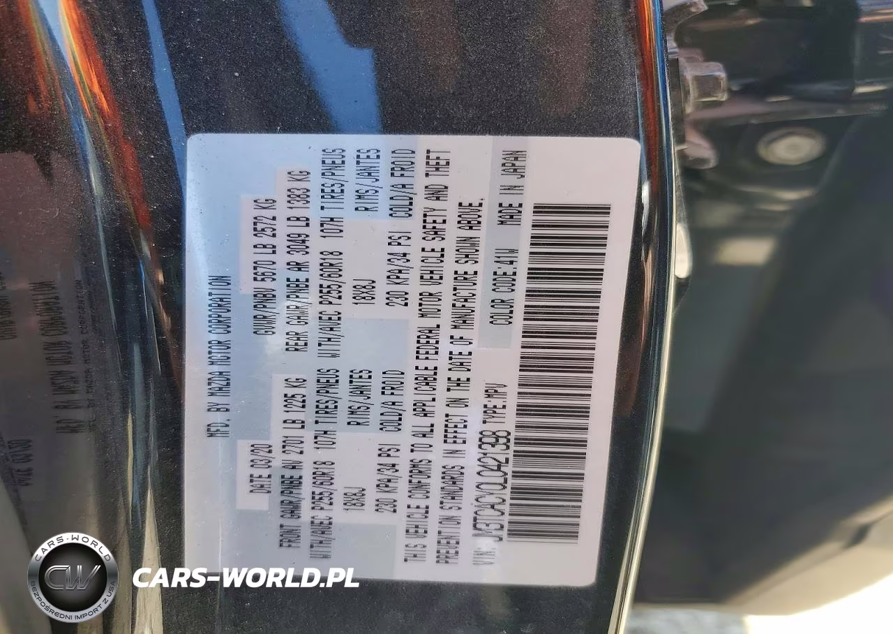 2020 Mazda Cx-9 Touring VIN:JM3TCACY0L0421398 - 13