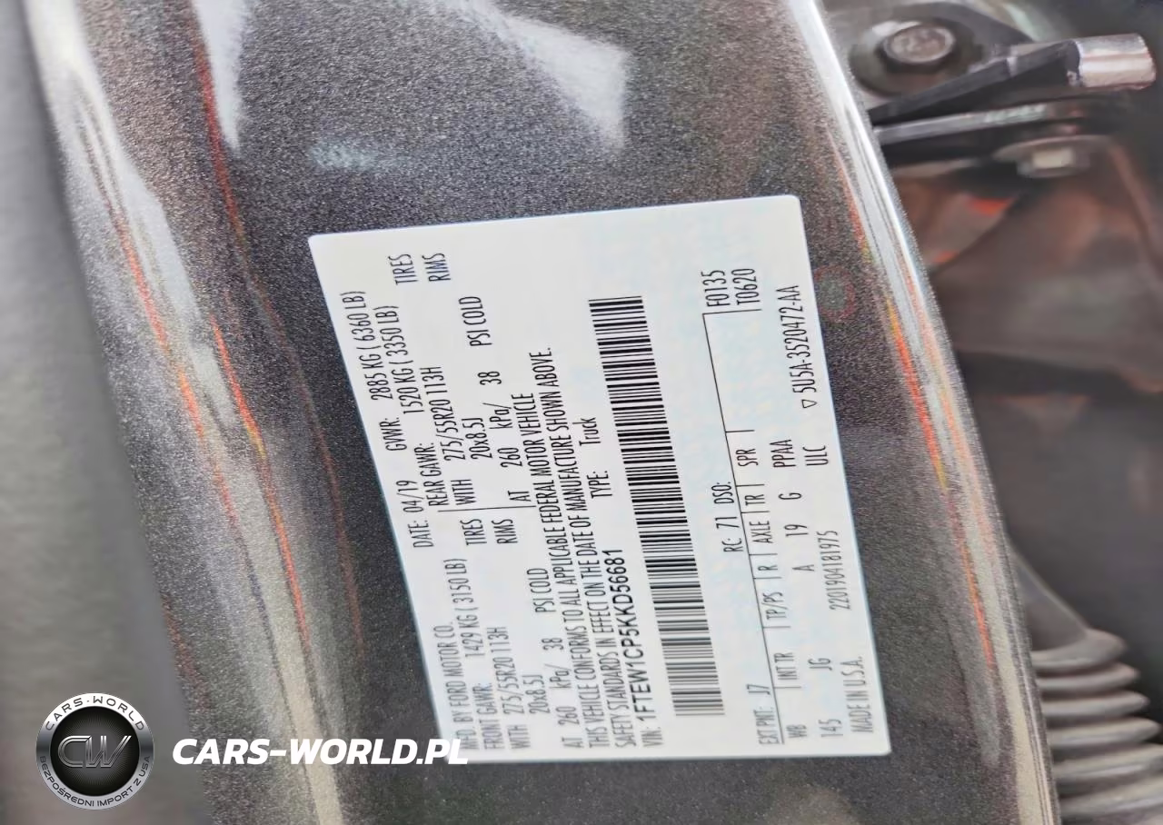 2019 Ford F150 Supercrew VIN:1FTEW1CP5KKD56681 - 12
