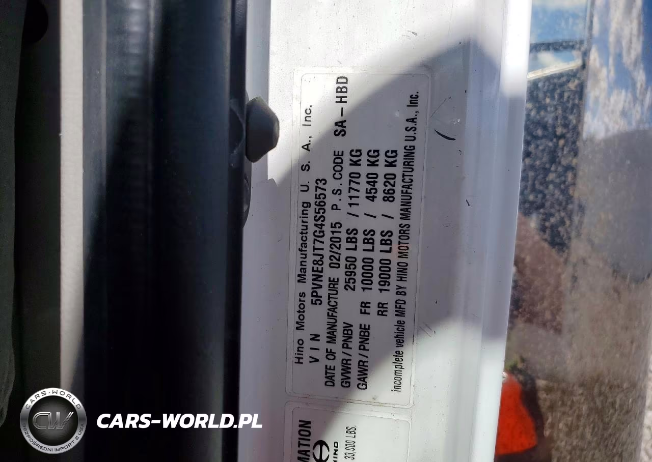 2016 Hino 258-268 Box Truck VIN:5PVNE8JT7G4S56573 - 13