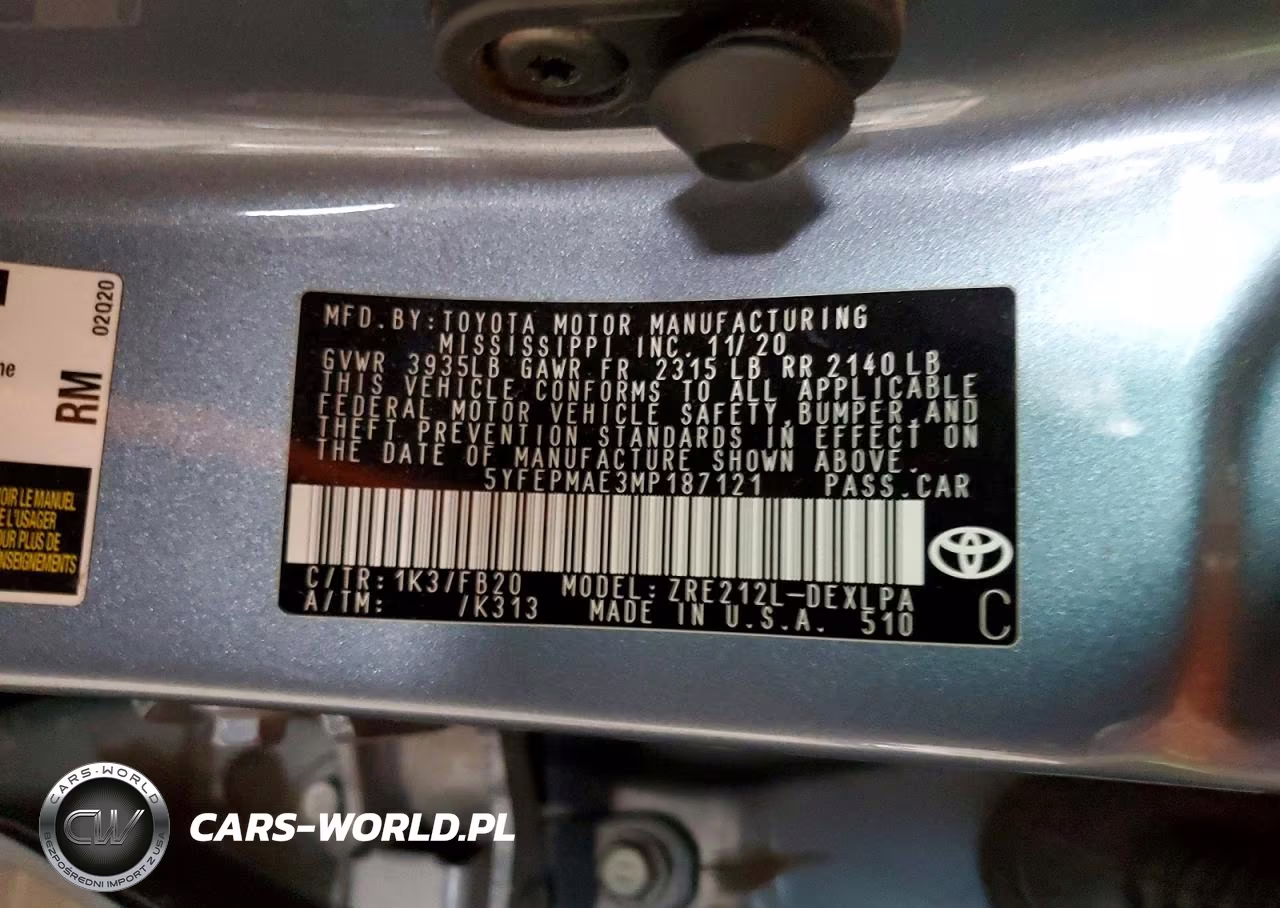 2021 Toyota Corolla Le VIN:5YFEPMAE3MP187121 - 12