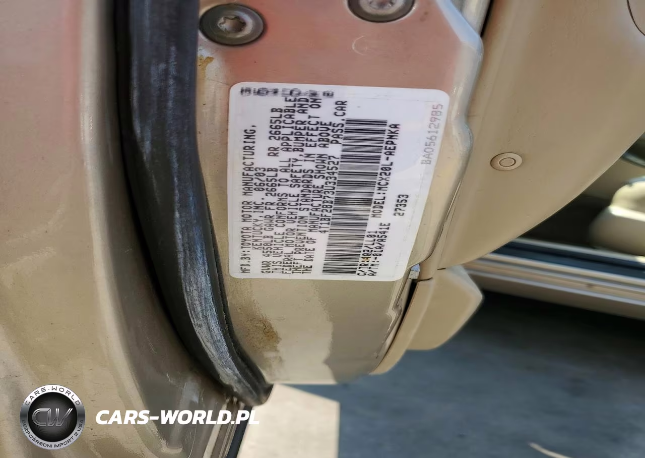2003 Toyota Avalon Xl VIN:4T1BF28B73U334527 - 12