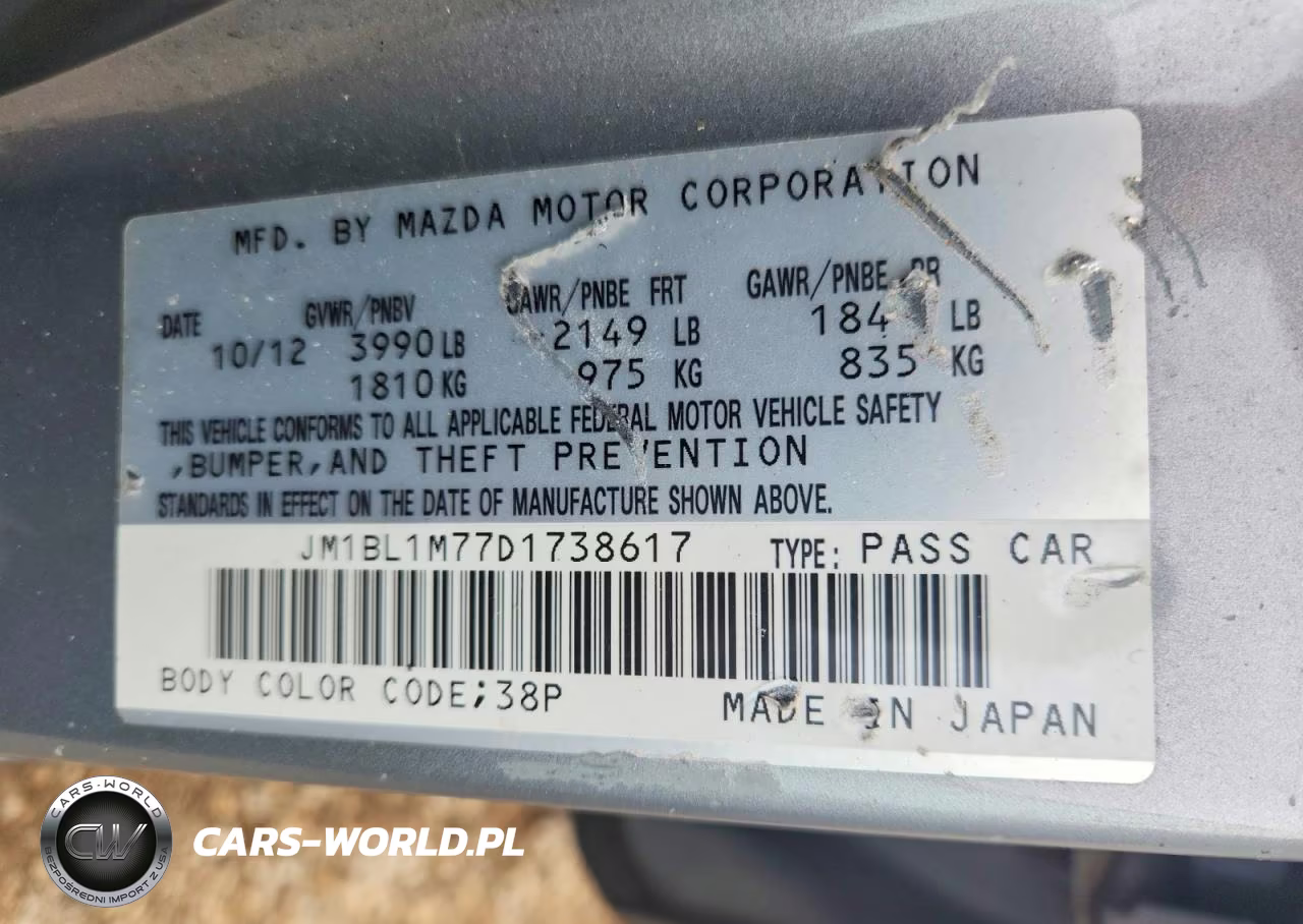 2013 Mazda 3 I VIN:JM1BL1M77D1738617 - 12