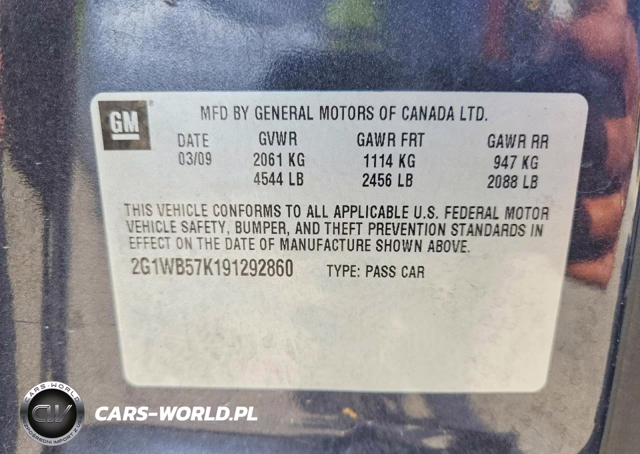 2009 Chevrolet Impala Ls VIN:2G1WB57K191292860 - 13
