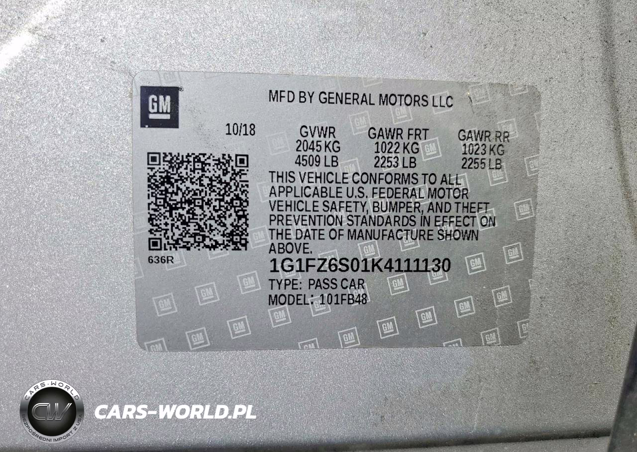 2019 Chevrolet Bolt Ev Premier VIN:1G1FZ6S01K4111130 - 12