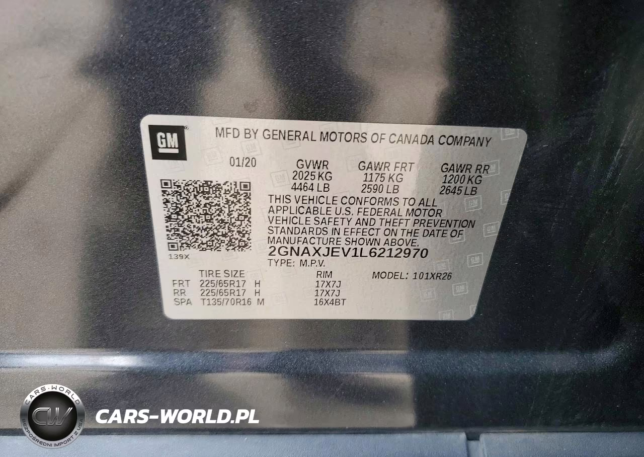 2020 Chevrolet Equinox Lt VIN:2GNAXJEV1L6212970 - 13
