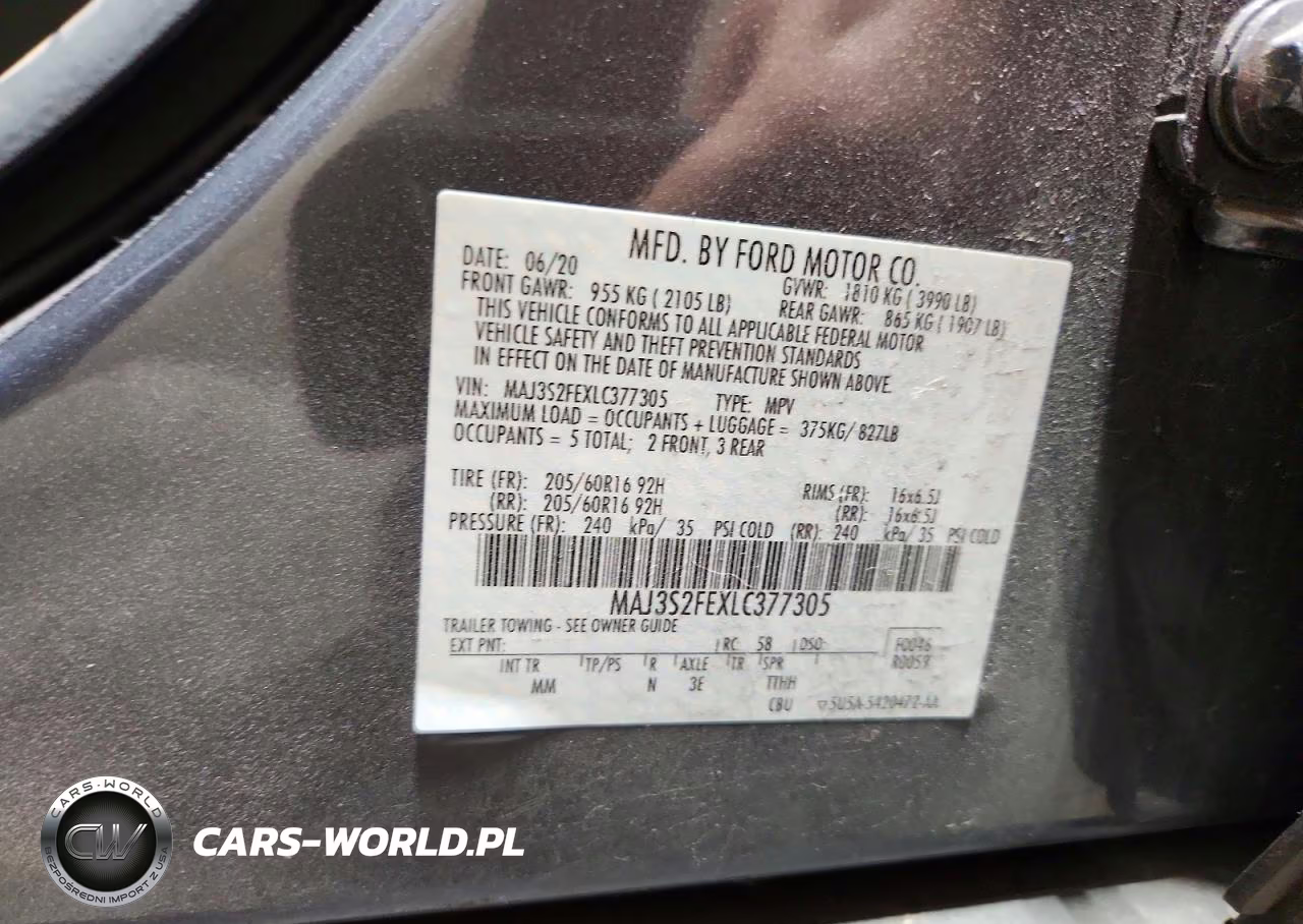 2020 Ford Ecosport S VIN:MAJ3S2FEXLC377305 - 13