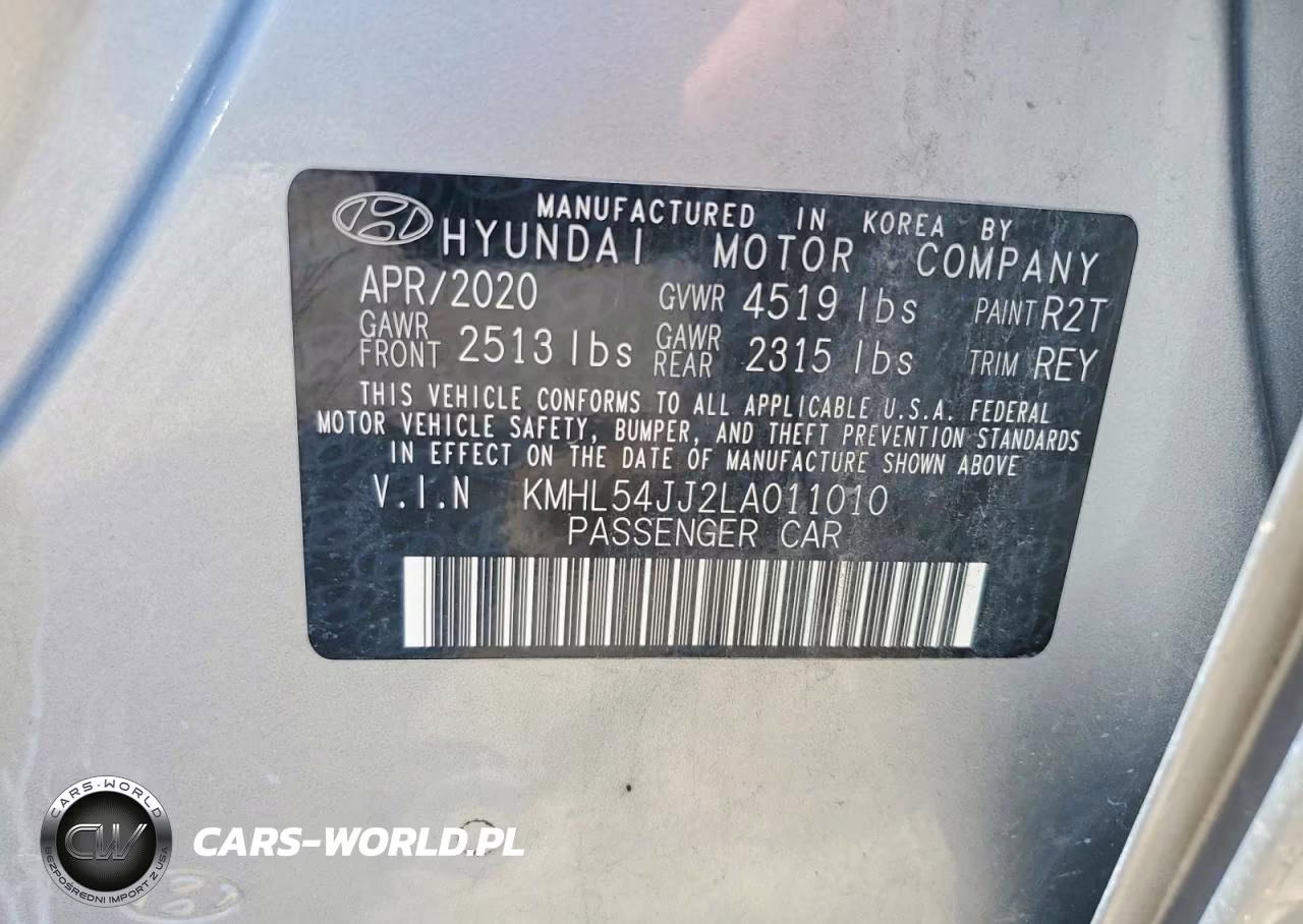 2020 Hyundai Sonata Hybrid Limited VIN:KMHL54JJ2LA011010 - 13