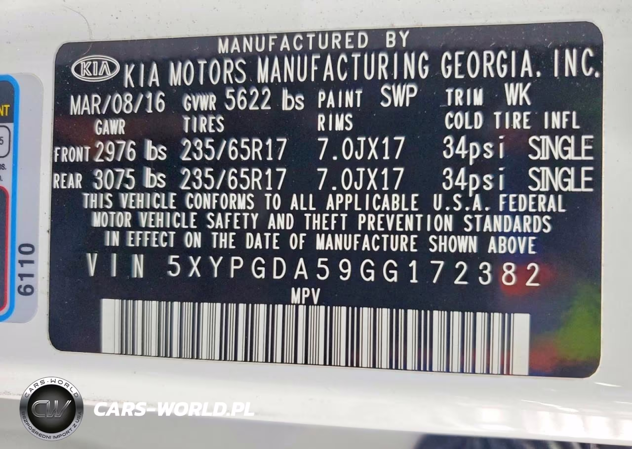 2016 Kia Sorento Lx V6 VIN:5XYPGDA59GG172382 - 14