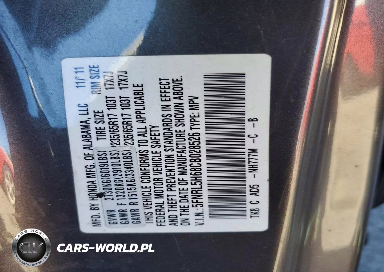 2012 Honda Odyssey Exl VIN:5FNRL5H68CB028526 - 13