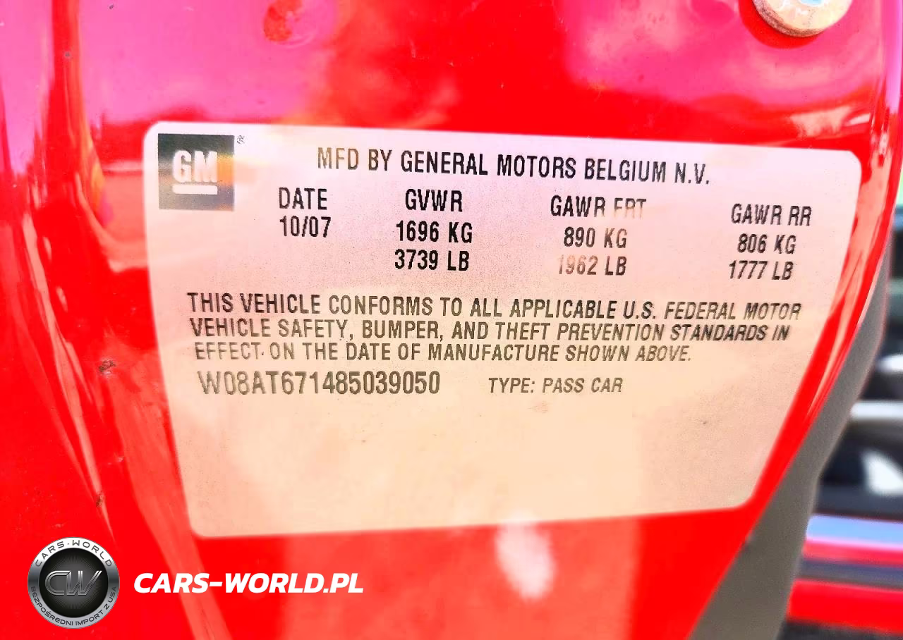 2008 Saturn Astra Xr VIN:W08AT671485039050 - 12