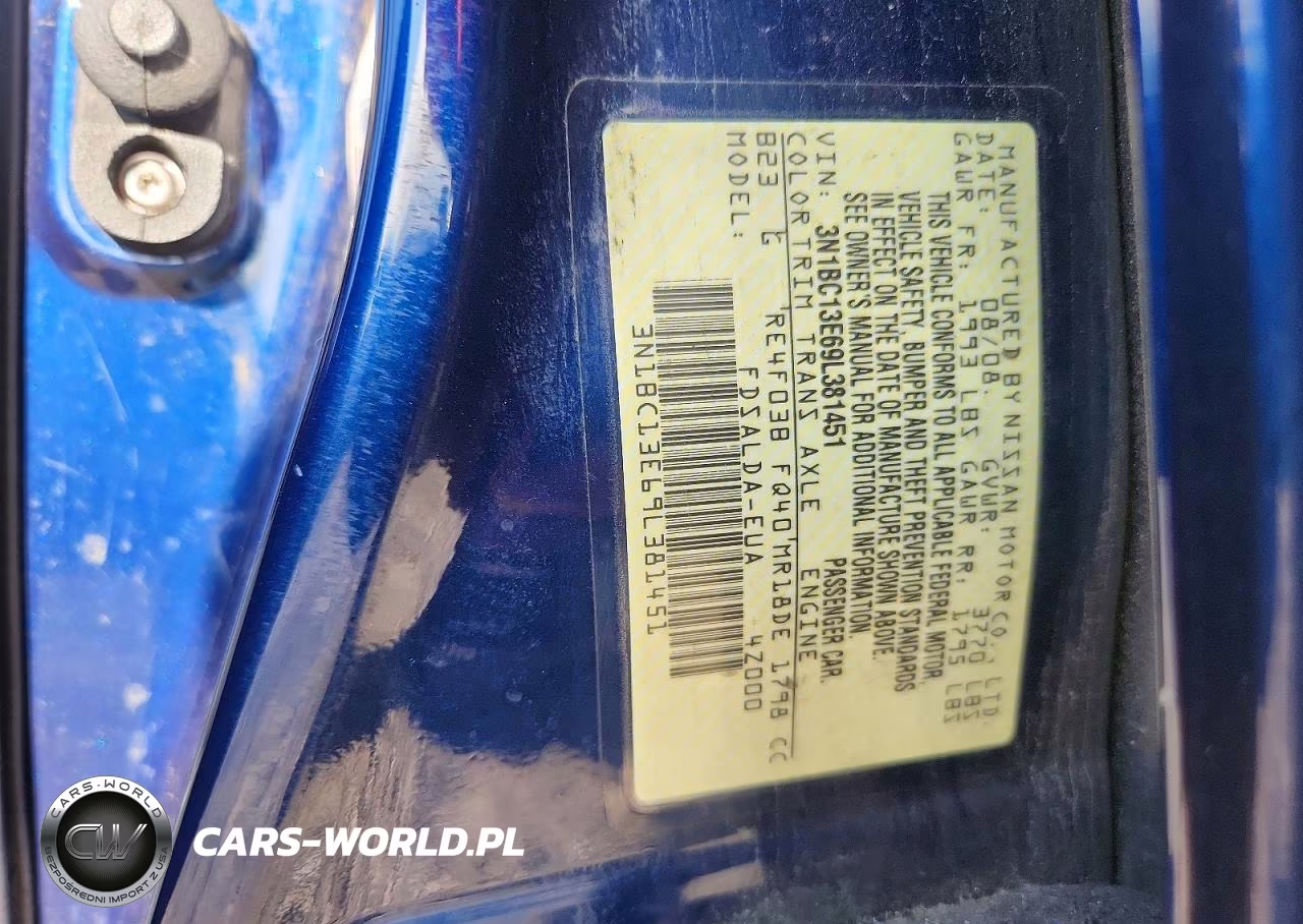 2009 Nissan Versa 1.8 S VIN:3N1BC13E69L381451 - 13