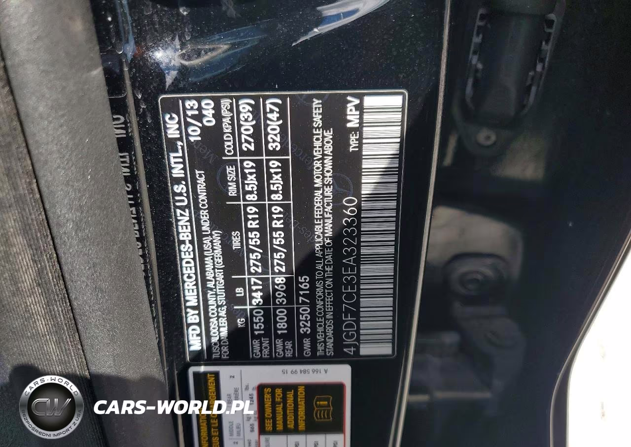 MERCEDES-BENZ GL 450 4MA VIN:4JGDF7CE3EA323360 - 13