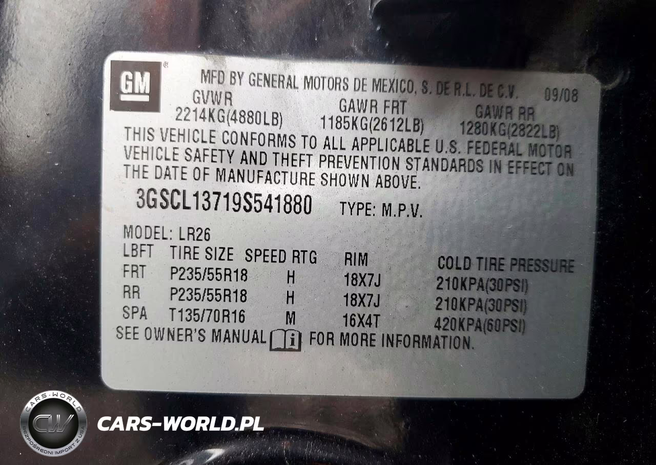 2009 Saturn Vue Redline VIN:3GSCL13719S541880 - 13