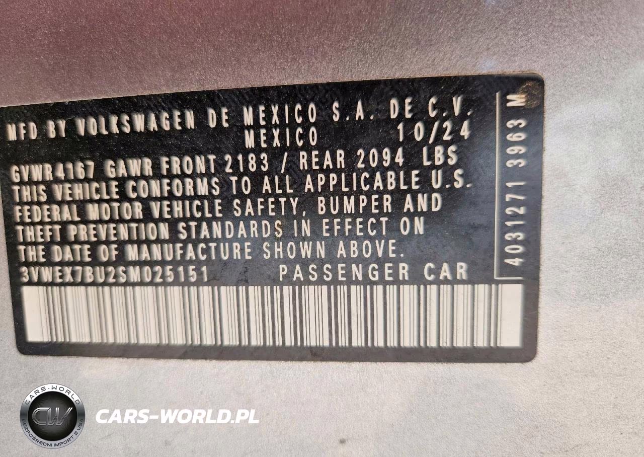 2025 Volkswagen Jetta Se VIN:3VWEX7BU2SM025151 - 12
