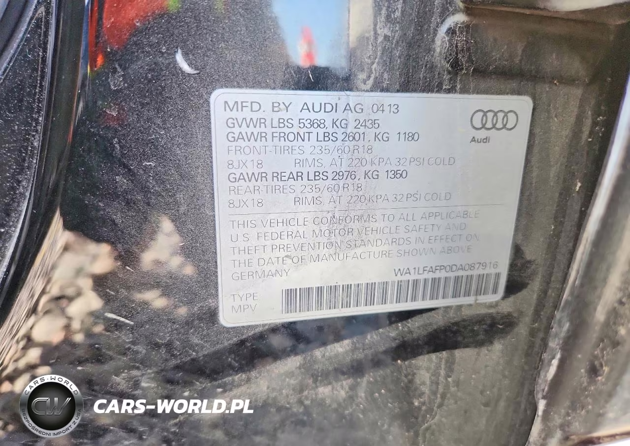 2013 Audi Q5 Premium Plus VIN:WA1LFAFP0DA087916 - 12