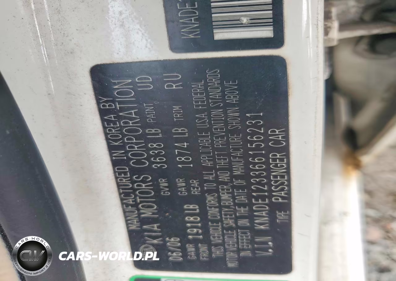 2006 Kia Rio Base VIN:KNADE123366156231 - 13