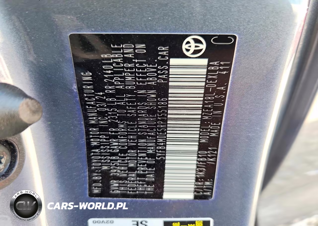 2024 Toyota Corolla Le VIN:5YFB4MDE5RP155186 - 12