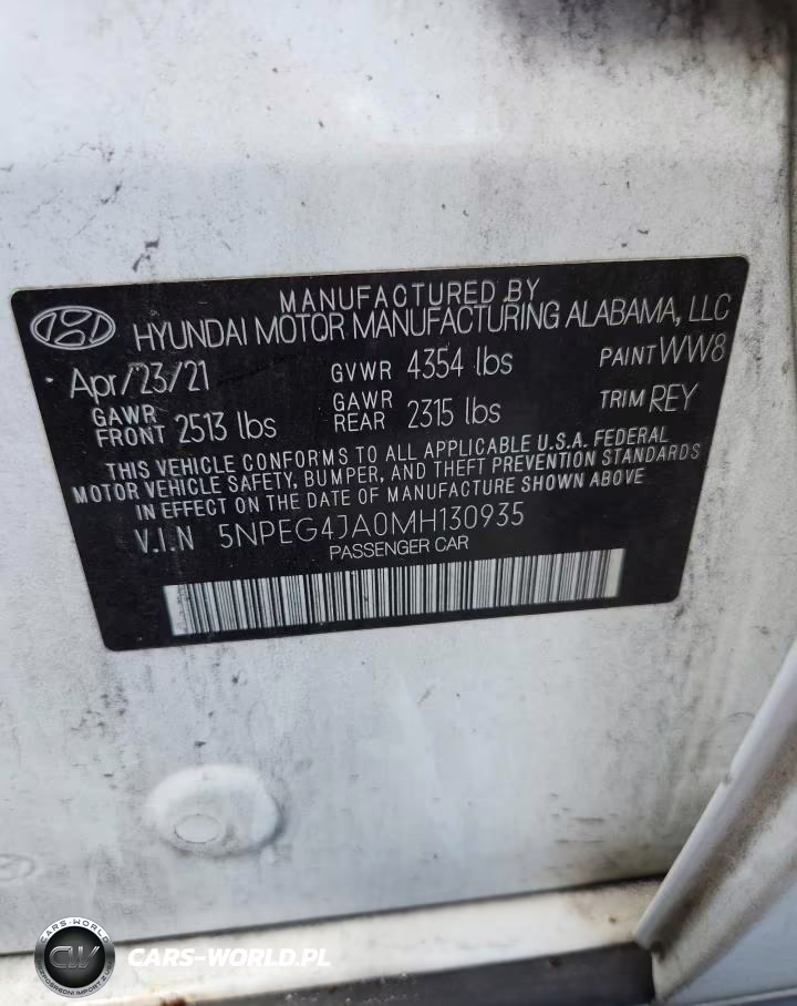 2021 Hyundai Sonata Se VIN:5NPEG4JA0MH130935 - 12